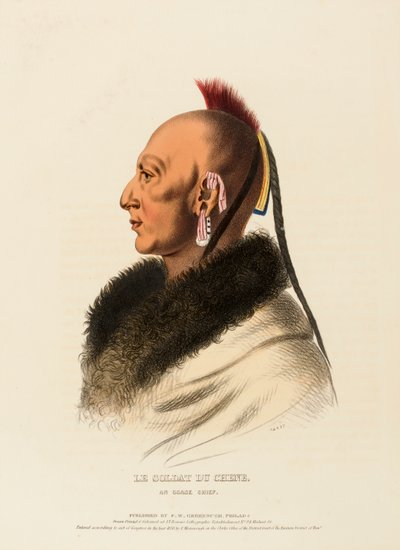 LE SOLDAT DU CHENE, an OSAGE CHIEF（北米インディアン部族史より 作： Charles Bird King