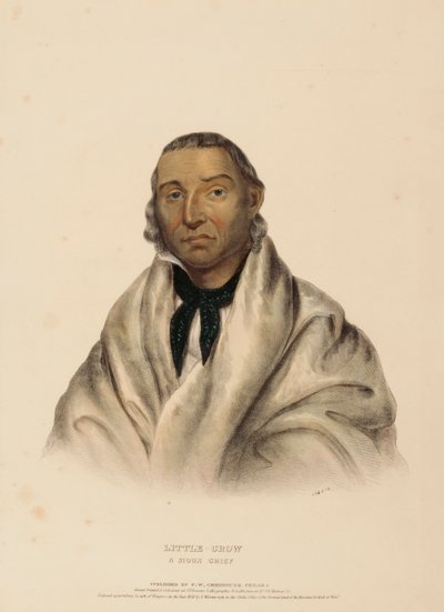 リトル・クロウSIOUX CHIEF（「北米インディアン部族史」より 作： Charles Bird King
