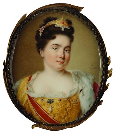 皇后キャサリンIの肖像。1684-1727、1717年。 作： Charles Boit