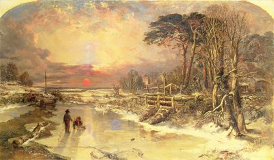 テムズ川の冬景色、1846年 作： Charles Branwhite