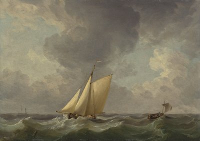 強風の中のカッター 作： Charles Brooking
