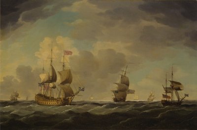 適度なそよ風で簡単に航海できる英国の旗艦 作： Charles Brooking