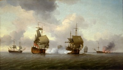 グロリオーソ号」の拿捕、1747年10月8日、1747年頃（油彩・カンヴァス） 作： Charles Brooking