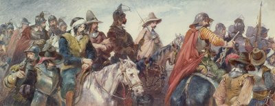 捕虜を護衛する騎兵隊（図） 作： Charles Cattermole