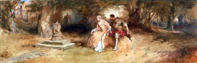 「人物のある風景」、1885年。 作： Charles Cattermole
