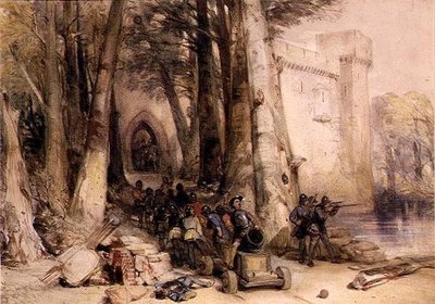 王の陣」（水彩画 作： Charles Cattermole