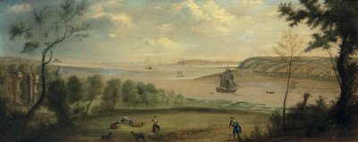 サフォーク州ブロークホールの敷地内で休憩する旅行者 作： Charles Catton