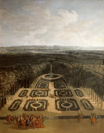 グランドトリアノンの庭園にあるルイ14世の遊歩道 作： Charles Chastelain