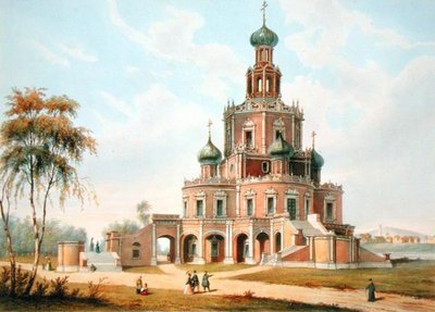 1840年代のモスクワの聖母教会の保護 作： Charles Claude Bachelier