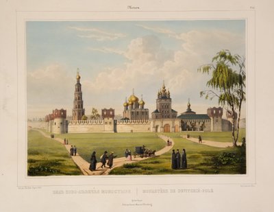 1840年代のモスクワのノヴォデヴィチ女子修道院の眺め 作： Charles Claude Bachelier