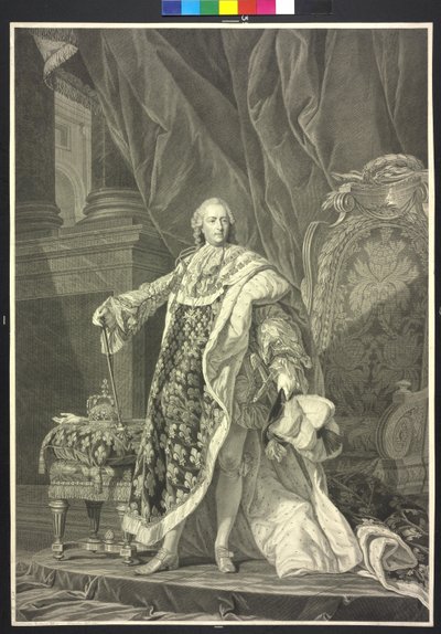 フランス王ルイ15世（エッチング） 作： Charles Clément Bervic