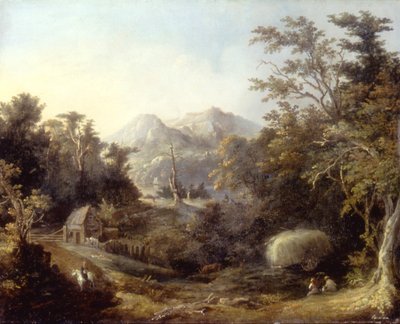 農場と山のある風景 作： Charles Codman