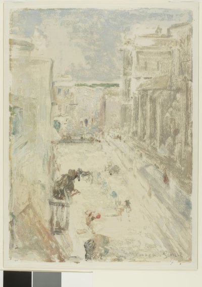 セビリアの通り 作： Charles Edward Conder