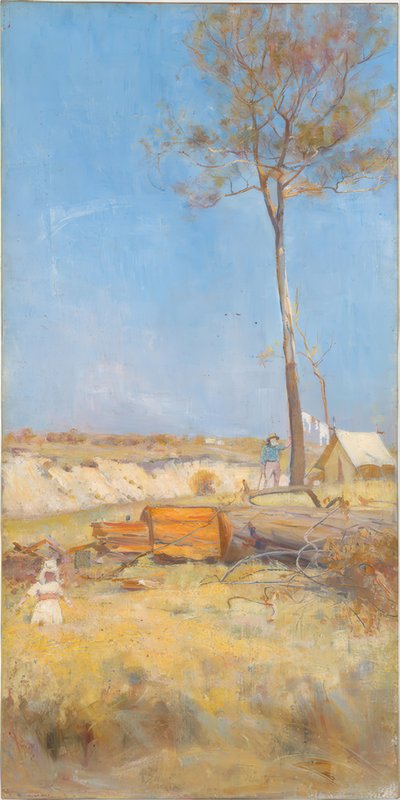 南の太陽の下で（材木のスプリッターのキャンプ） 作： Charles Edward Conder