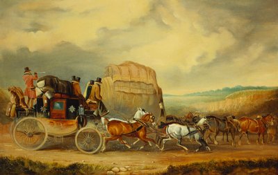 ウィリアムダウンのエクセターワゴンを通過するロンドンロイヤルメールへのエクセター 作： Charles Cooper Henderson