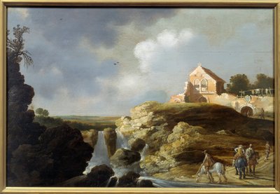 イタリアの風景画。カレル・デ・ホーホ（？-1638）の絵画 作： Charles Cornelisz de Hooch