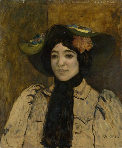 女性の肖像、c。 1900年。 作： Charles Cottet
