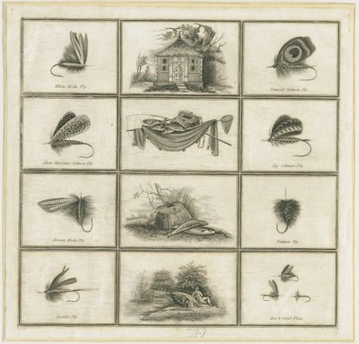 ドーヴェデール - チャールズ・コットンのフライとフック：銅版画、ND [?19世紀] （プリント） 作： Charles Cotton