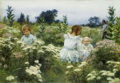 野草の中で 作： Charles Courtney Curran