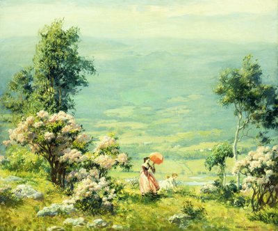 ピンクの日傘 作： Charles Courtney Curran