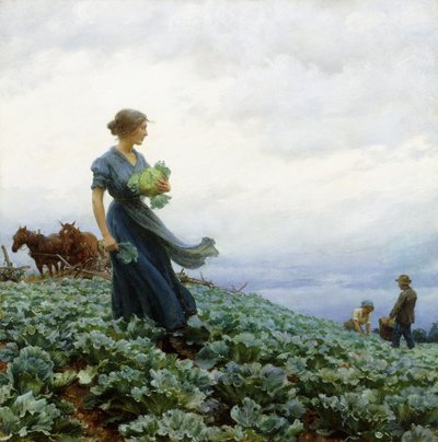 キャベツ畑 作： Charles Courtney Curran