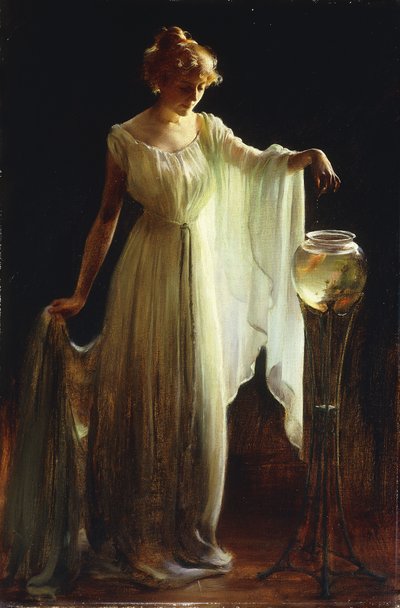 金魚 作： Charles Courtney Curran
