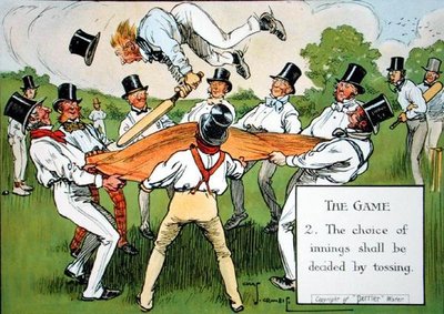 The Game（2）、「Laws of Cricket」（1910年発行）より 作： Charles Crombie