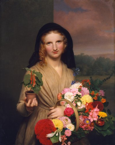 フラワーガール、1846年。 作： Charles Cromwell Ingham