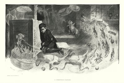 クリスマス・ファンタジー（リトグラフ） 作： Charles Dana Gibson
