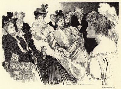 応接室のお茶 作： Charles Dana Gibson