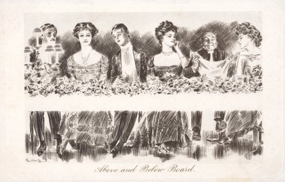 上と下のボード（リソグラフ 作： Charles Dana Gibson