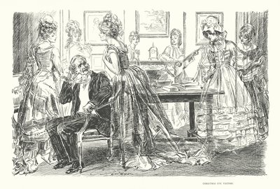 クリスマス・イブの訪問者（リトグラフ） 作： Charles Dana Gibson
