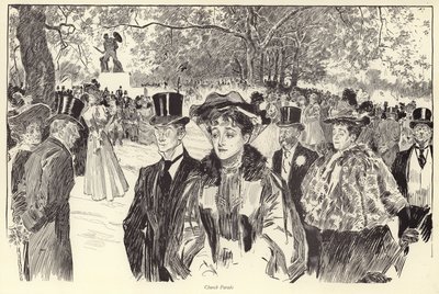 チャーチパレード、ハイドパーク 作： Charles Dana Gibson
