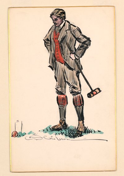 クロケットプレーヤー 作： Charles Dana Gibson
