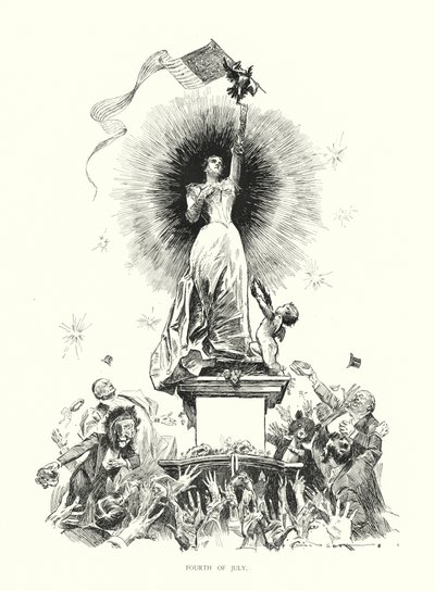 7月4日（リトグラフ） 作： Charles Dana Gibson