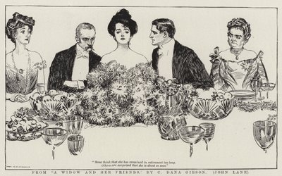 未亡人と彼女の友達から 作： Charles Dana Gibson