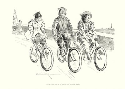 医師の勧めで屋外で運動するグルレム（リトグラフ） 作： Charles Dana Gibson