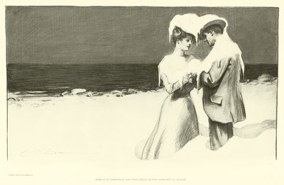 ここがクリスマスです。8月にさようならを言い始めました。 作： Charles Dana Gibson