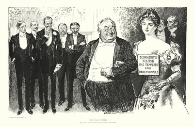 ひとりっ子（リトグラフ） 作： Charles Dana Gibson