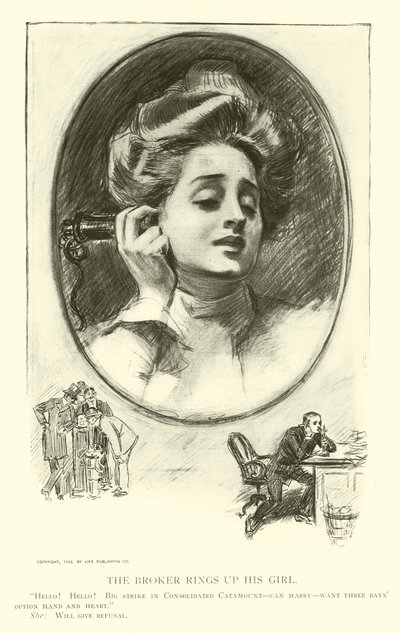 社会のはしごのイラスト 作： Charles Dana Gibson
