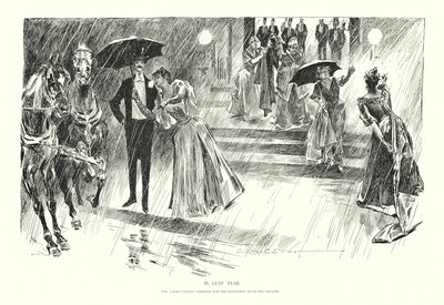 うるう年に（リトグラフ） 作： Charles Dana Gibson