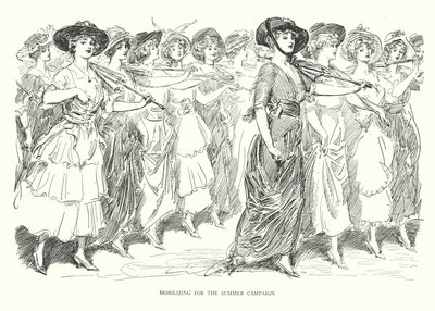 サマーキャンペーンへの動員（リトグラフ） 作： Charles Dana Gibson