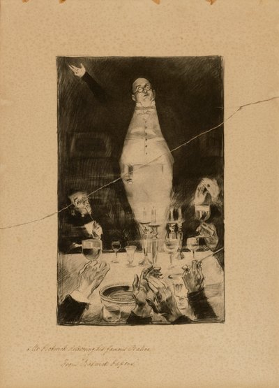 有名な演説をするピクウィック氏（「ピクウィック・ペーパーズ」より 作： Charles Dana Gibson