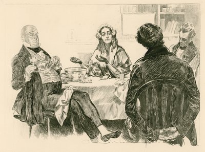 ミカウバー夫妻、デビッドカッパーフィールド、トラドル 作： Charles Dana Gibson