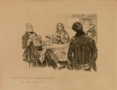 ミコーバー夫妻、デビッド・コッパーフィールド、トラドルズ（『デビッド・コッパーフィールド』より 作： Charles Dana Gibson