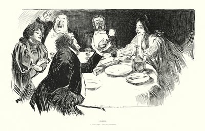 パズル（リトグラフ） 作： Charles Dana Gibson