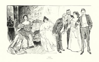 パズル（リトグラフ） 作： Charles Dana Gibson