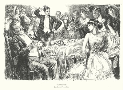 誘惑、手遅れになる前に（リトグラフ） 作： Charles Dana Gibson