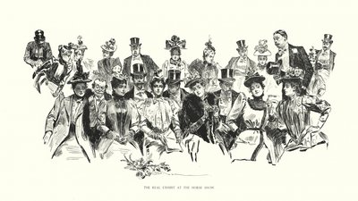 ホースショーの実物展示（リトグラフ） 作： Charles Dana Gibson