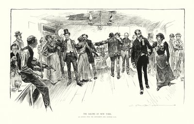 ニューヨークのサロン（リトグラフ） 作： Charles Dana Gibson